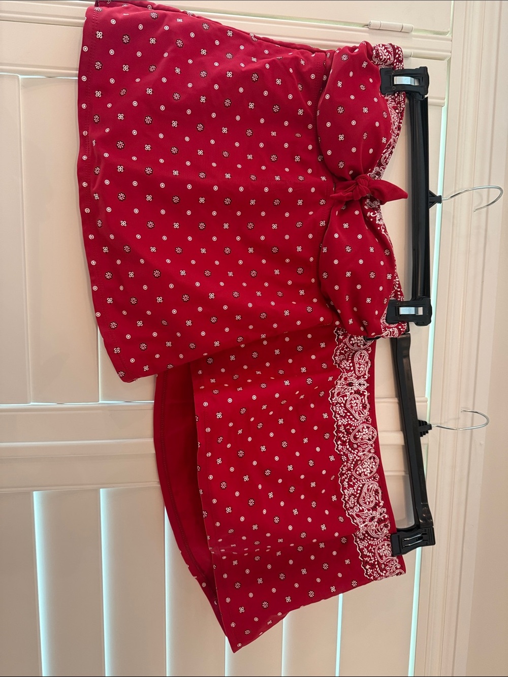 Women’s Vintage Red Bandana-Print Bathing Suit